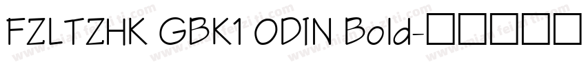 FZLTZHK GBK1 0DIN Bold字体转换